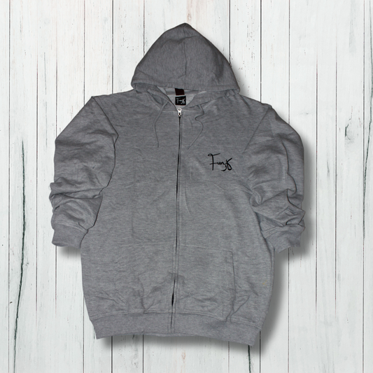 Gray Zipper Hoodie